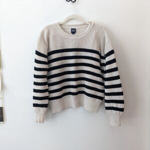 Gap Cotton Shaker Stitch Striped Sweater